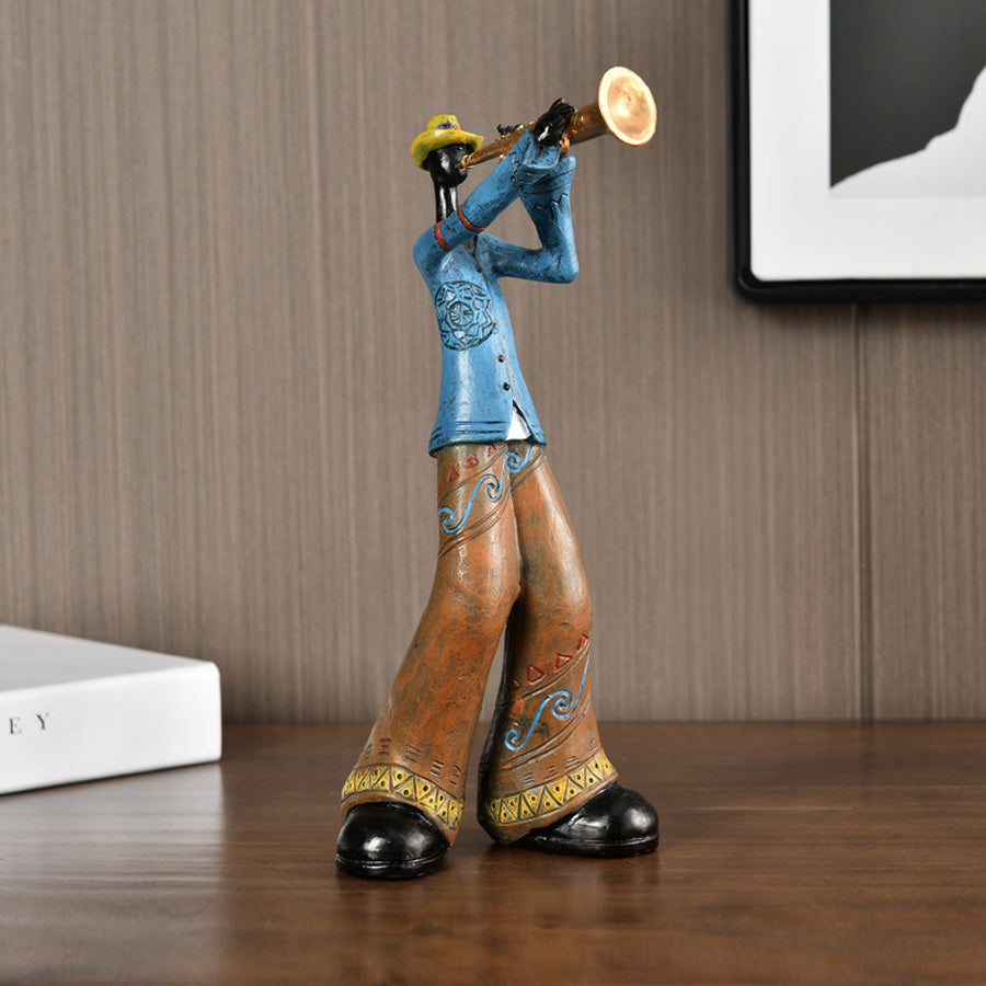 Variant image for Vintage Jazzband Dekofigur aus Harz - Detailreiche Statue für Musikliebhaber und Sammler-2