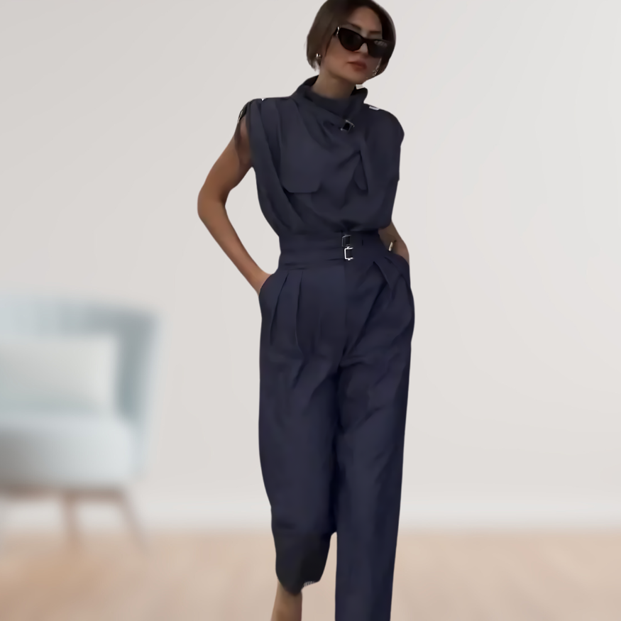Lauren – Elegantes Set Mit Figurbetonter Passform & Dekorativem Gürtel