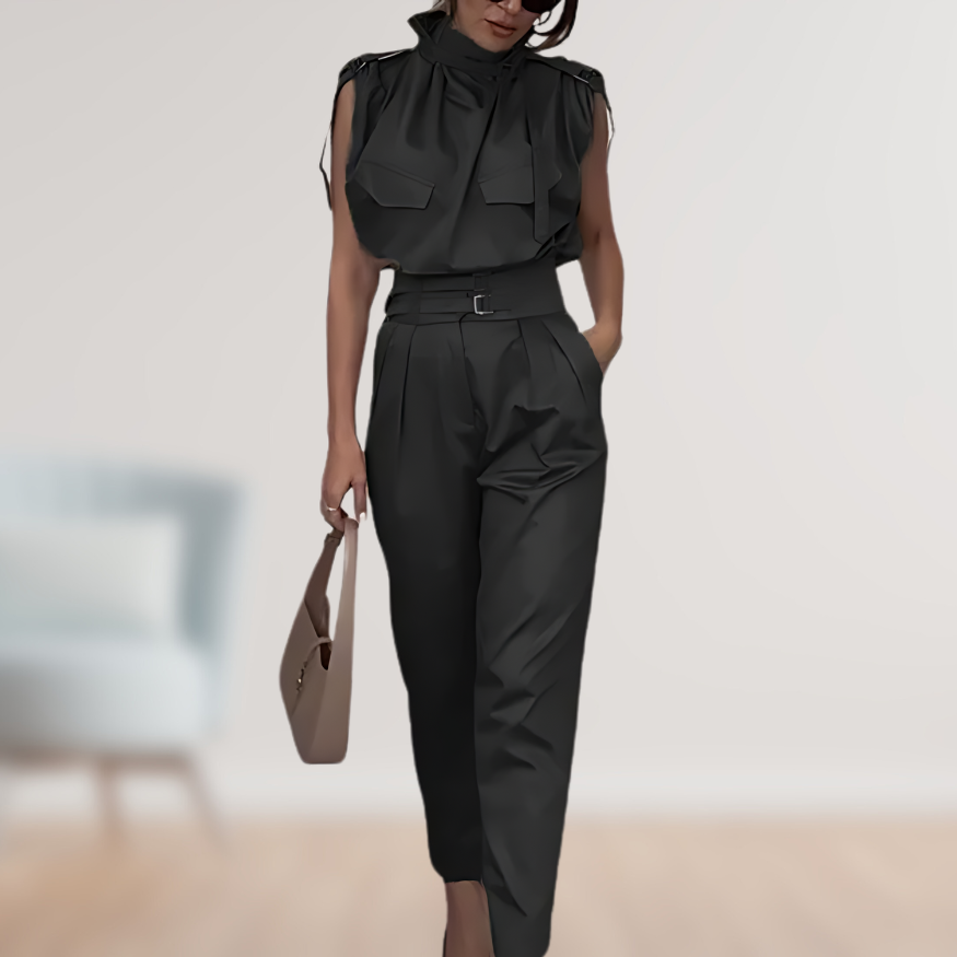 Lauren – Elegantes Set Mit Figurbetonter Passform & Dekorativem Gürtel