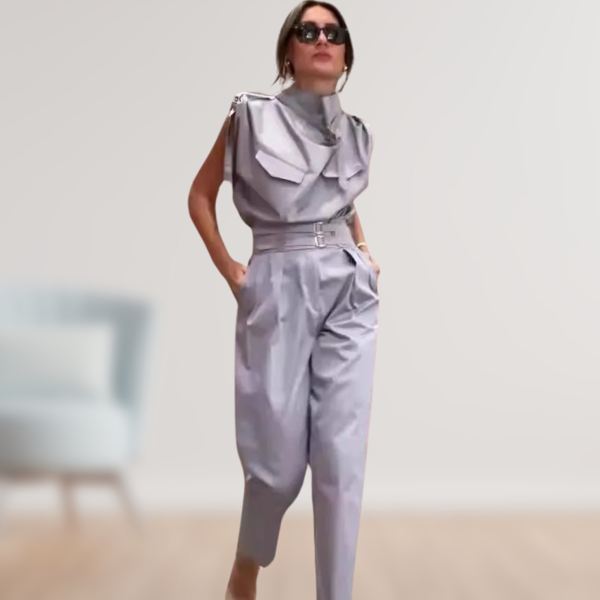 Lauren – Elegantes Set Mit Figurbetonter Passform & Dekorativem Gürtel
