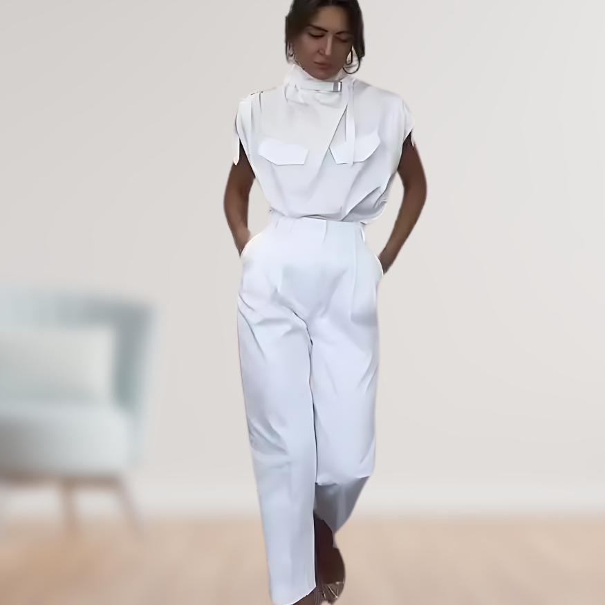 Lauren – Elegantes Set Mit Figurbetonter Passform & Dekorativem Gürtel