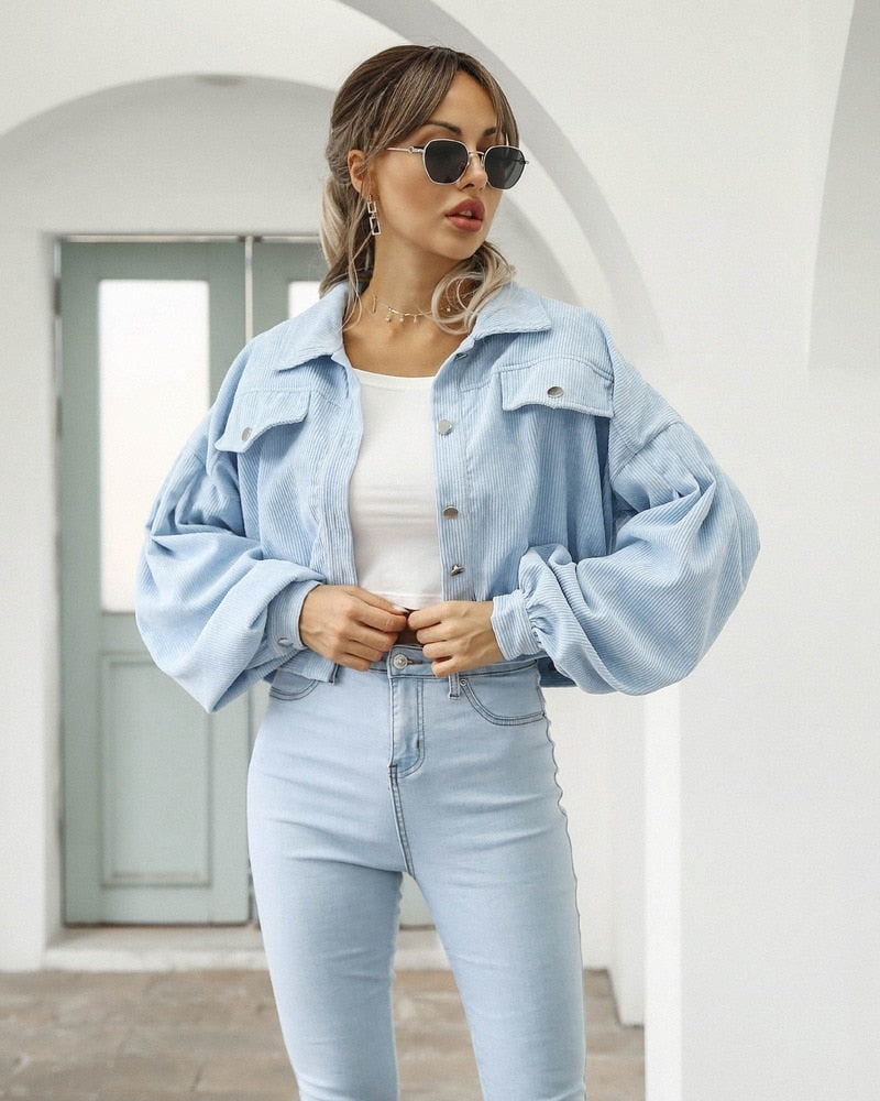 Kris - Cord Crop Jacke Herbstmode 2025