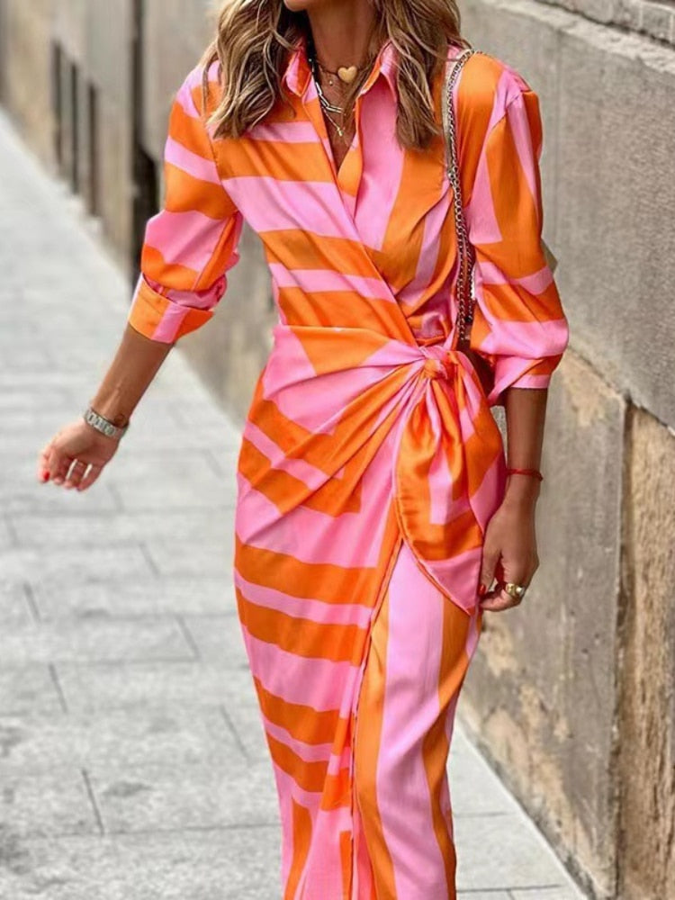 AVA – Sommerkleid in Orange und Pink für den Sommer