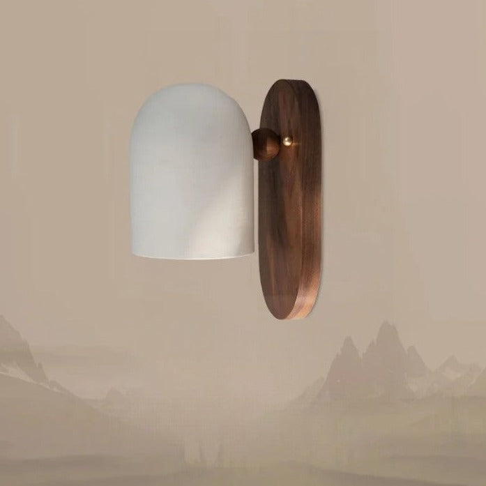 Variant image for Wabi-Sabi Wandlampe aus Walnussholz - Elegante LED Wandleuchte für Wohnzimmer und Schlafzimmer, Energieeffizient und Modern-2