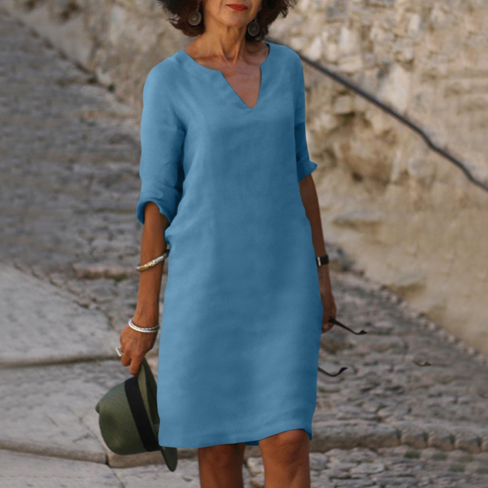 ISLA – Sommer Midikleid aus leichtem Baumwollmaterial