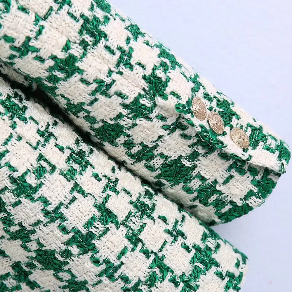Mari & Olivia - Karierter Tweed-Blazer