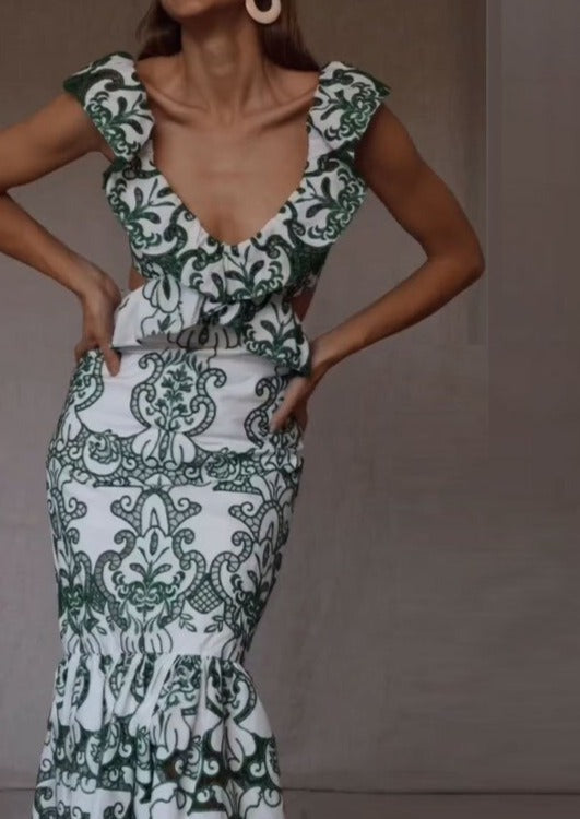 ELEGANT AFFAIR MAXIKLEID – Zeitloser Stil mit V-Ausschnitt