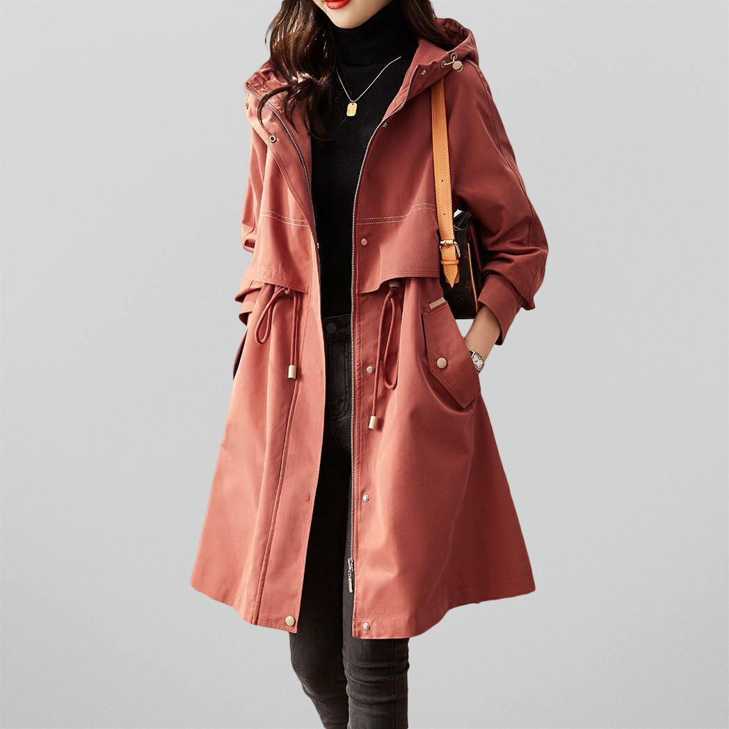 Crimson Elegance Damenjacke | Stilvolle Jacke mit funktionalen Details für jede Jahreszeit