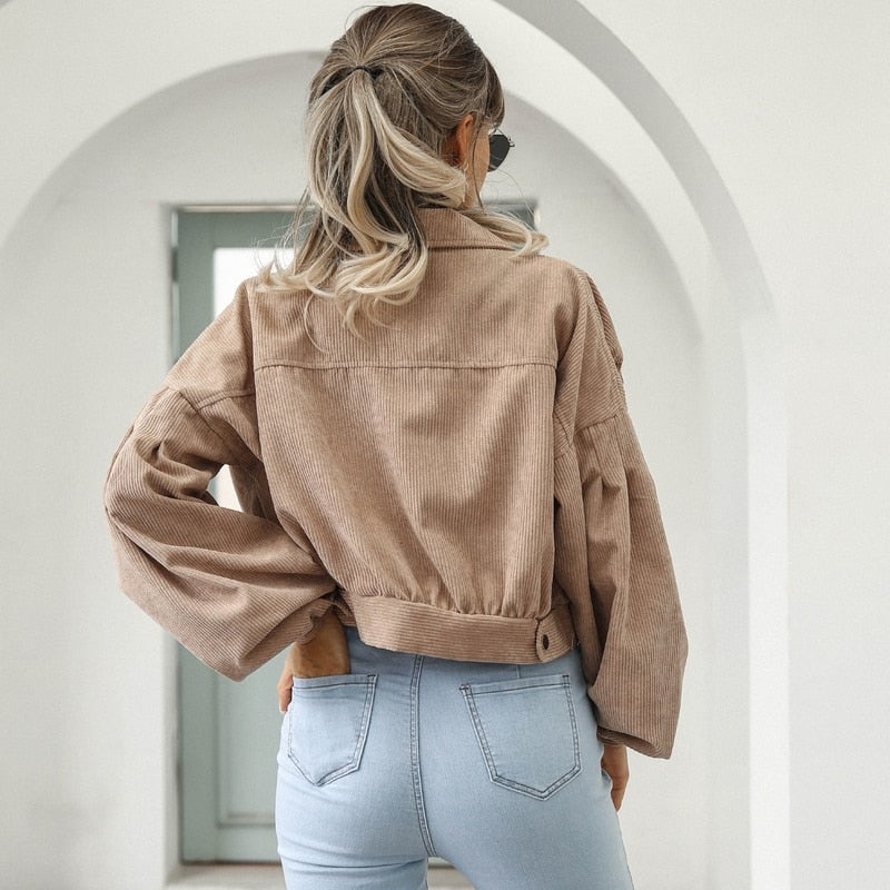 Kris - Cord Crop Jacke Herbstmode 2025