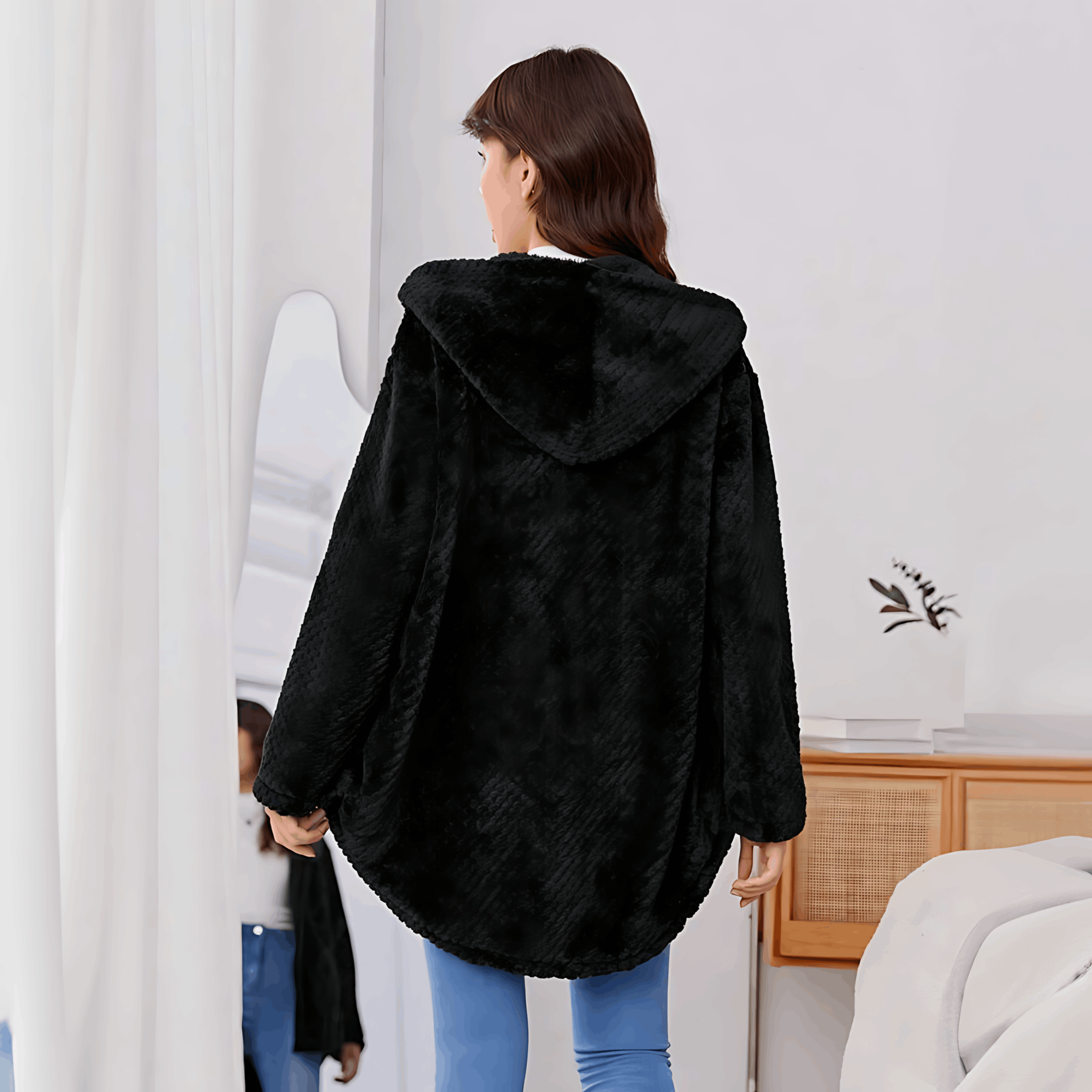 Arendal – Fleece-Strickjacke mit Kapuze