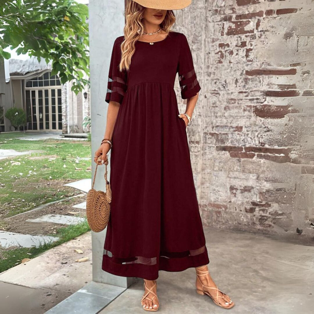 JADE – Elegantes Maxikleid aus fließendem Stoff