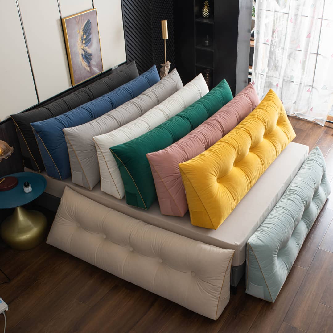 Ergonomisches Wedge-Kissen für Rücken- und Nackenunterstützung - Waschbare Abdeckung, Ideal für Bett und Sofa, Neutralfarbe-4