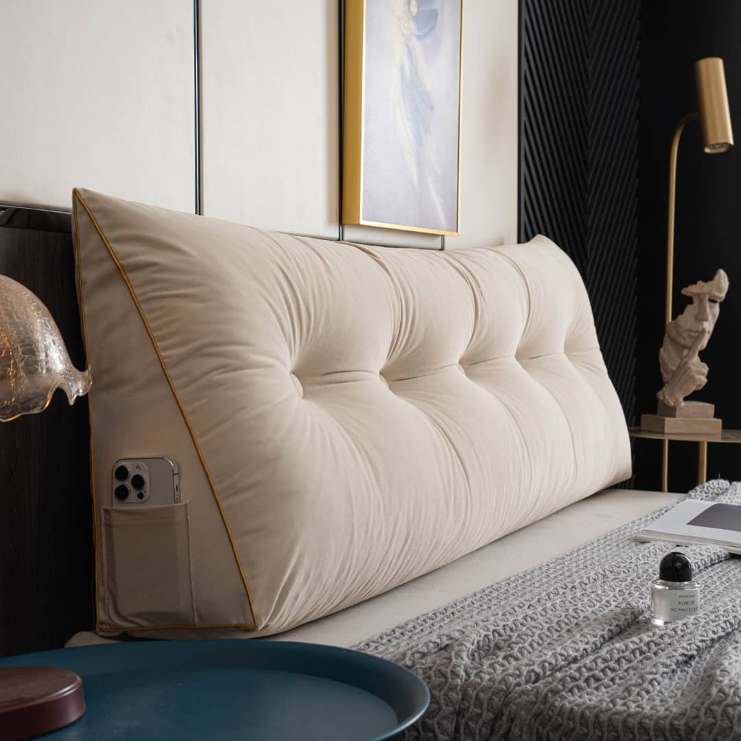 Variant image for Ergonomisches Wedge-Kissen für Rücken- und Nackenunterstützung - Waschbare Abdeckung, Ideal für Bett und Sofa, Neutralfarbe-4