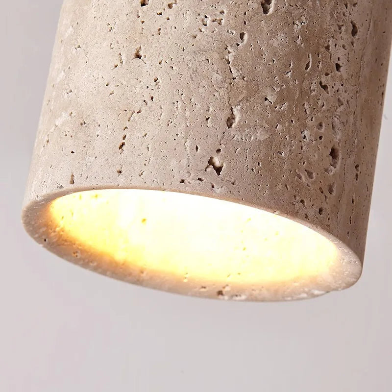 Elegante LED Deckenlampe aus Travertin für Treppenhaus - Warmweiß, 24W, Modernes Design, Einfache Installation-5