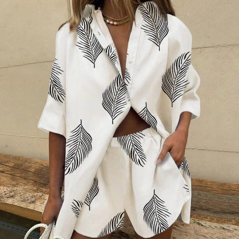 EDEN – Bequeme Bluse und Shorts Set für Freizeitoutfits