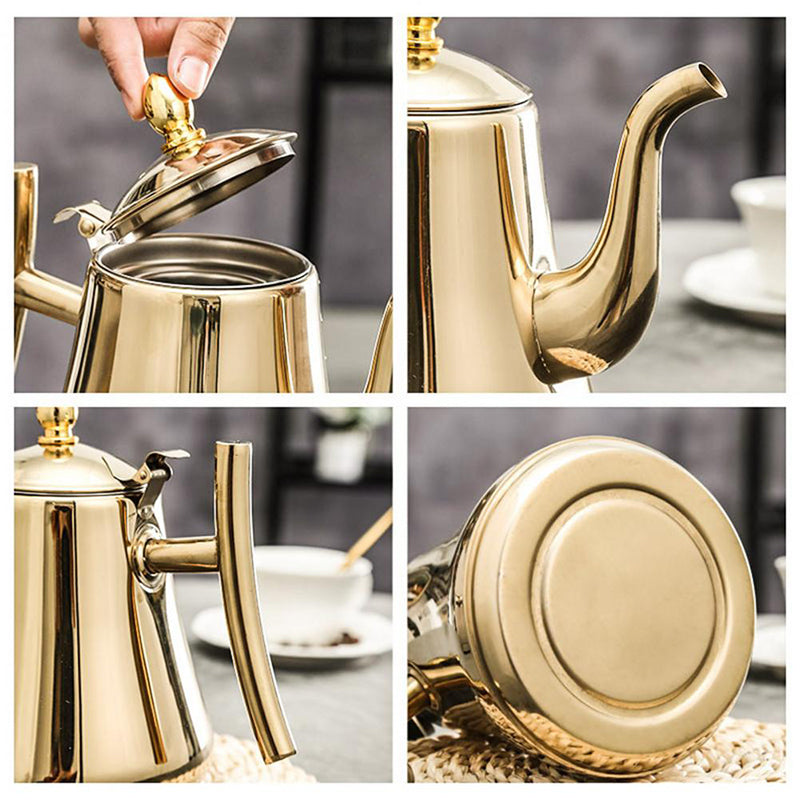 Edelstahl Teekessel mit Abnehmbarem Infuser - Induktionsgeeignet, 1,0L, 1,5L und 2,0L Kapazität für Perfekten Teegenuss-4