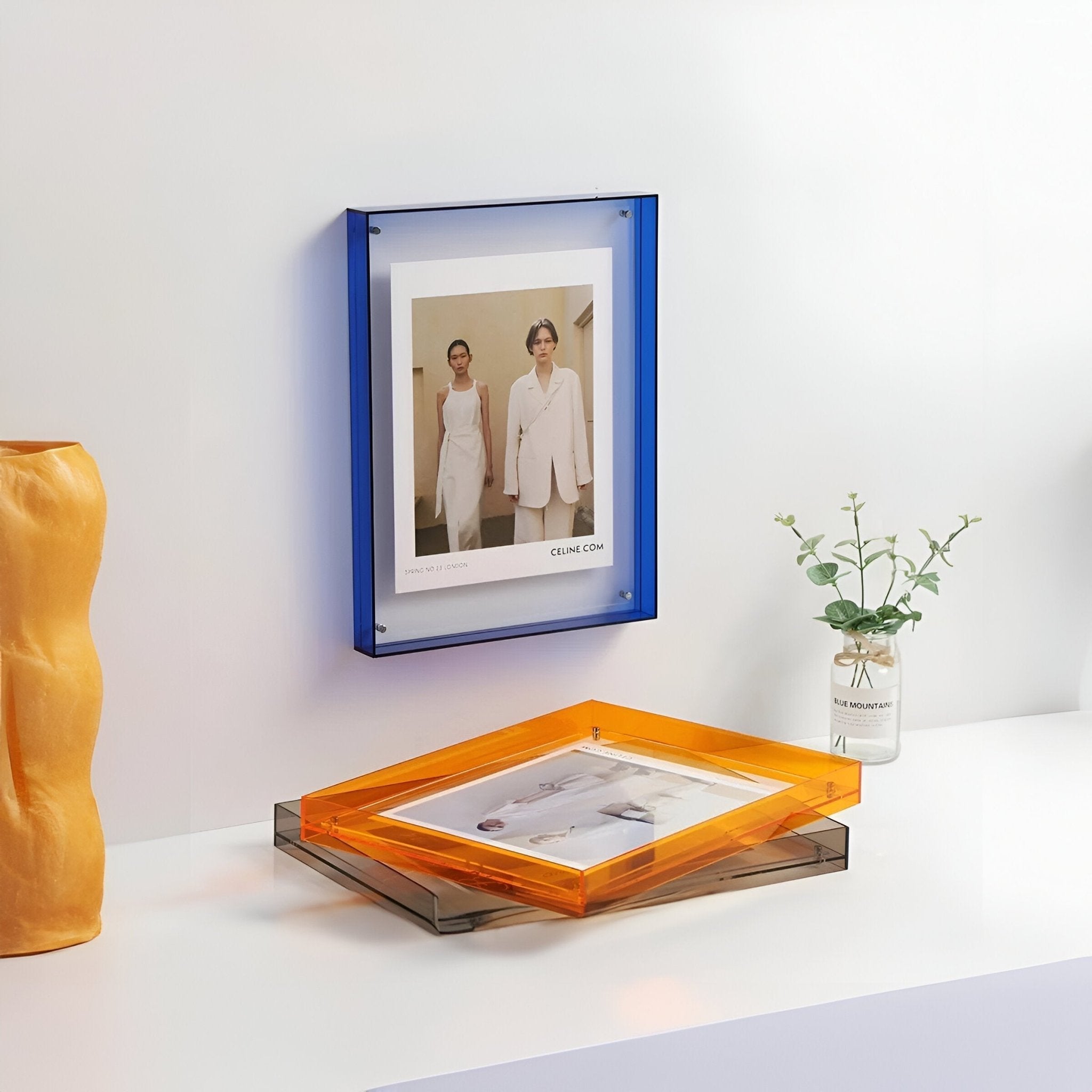 Farbiger Transparenter Acrylbilderrahmen Rechteckig in Verschiedenen Größen - Modernes Design für Fotos-3