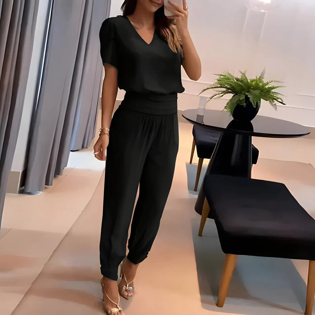 Blusen- und Hosen-Set "Birgit" | Eleganz und Komfort in einem Outfit