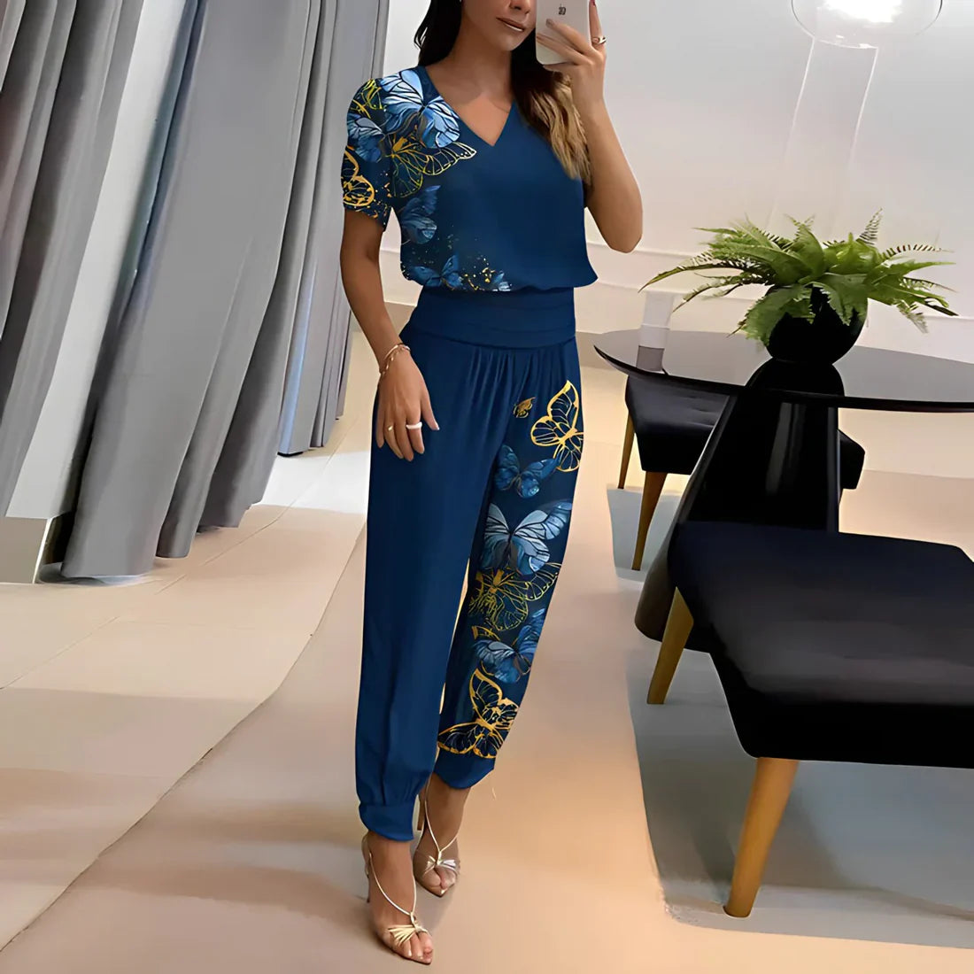 Blusen- und Hosen-Set "Birgit" | Eleganz und Komfort in einem Outfit