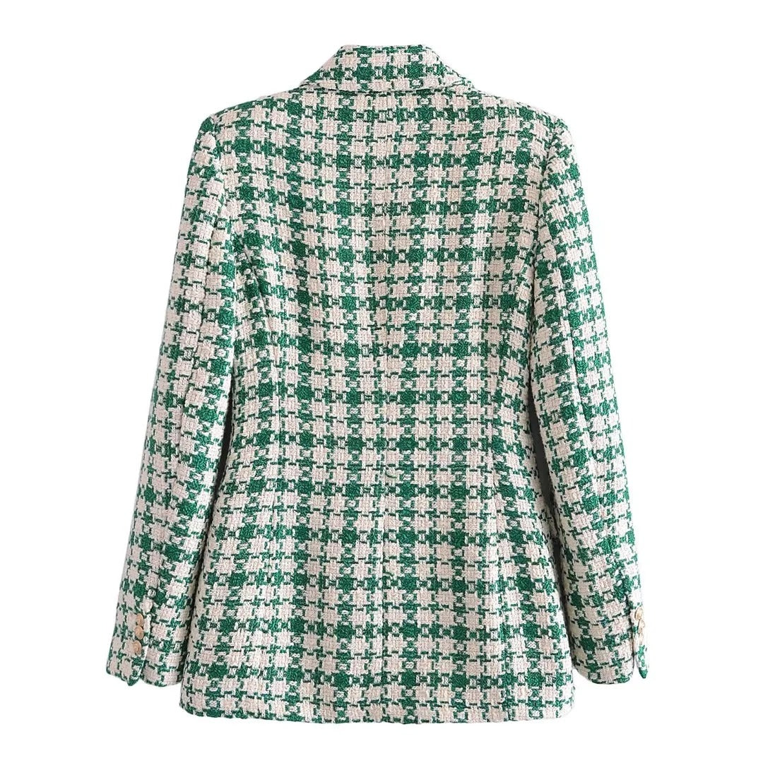 Mari & Olivia - Karierter Tweed-Blazer