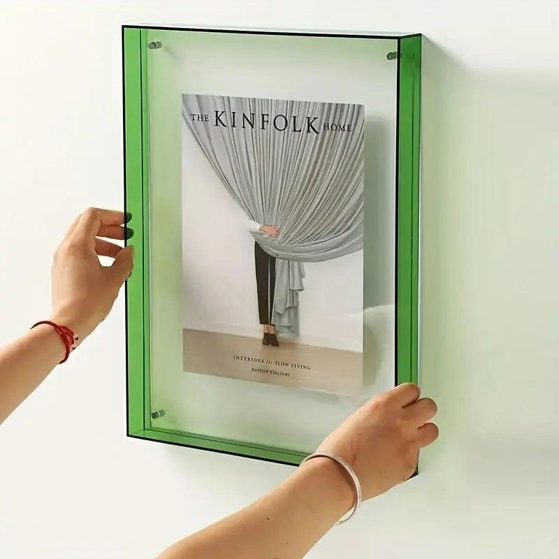 Neon Transparenter Fotorahmen im Minimalistischen Design - 16 x 21 cm und 15 x 19 cm, Acryl, Art Deco-1