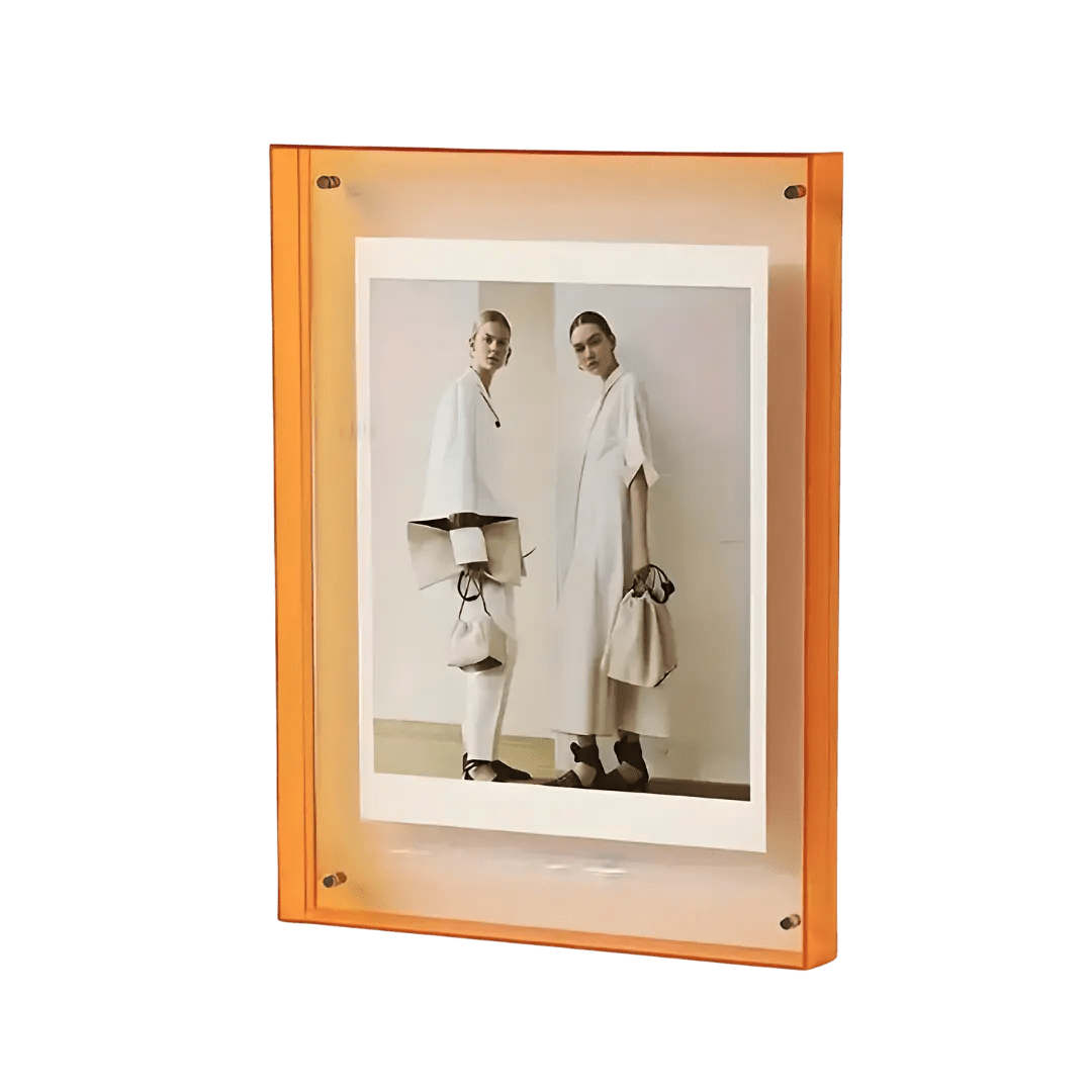 Neon Transparenter Fotorahmen im Minimalistischen Design - 16 x 21 cm und 15 x 19 cm, Acryl, Art Deco-3