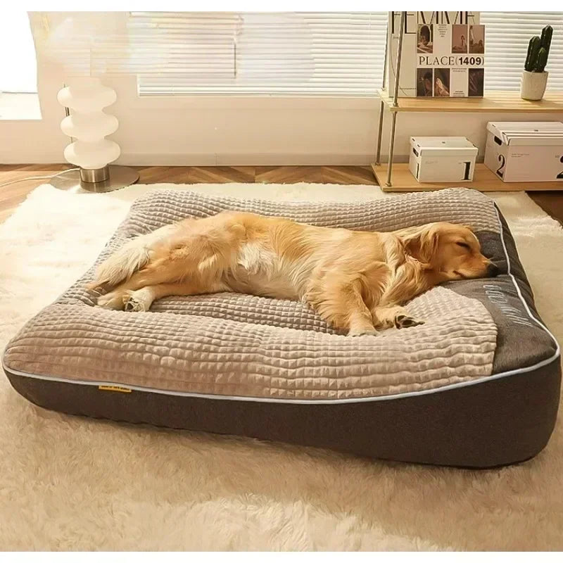 Orthopädisches Hundebett aus Kristallsamt mit Erhöhter Kopfstütze – Komfortabel für Hunde aller Größen, Ideal für Gesunde Haltung-1