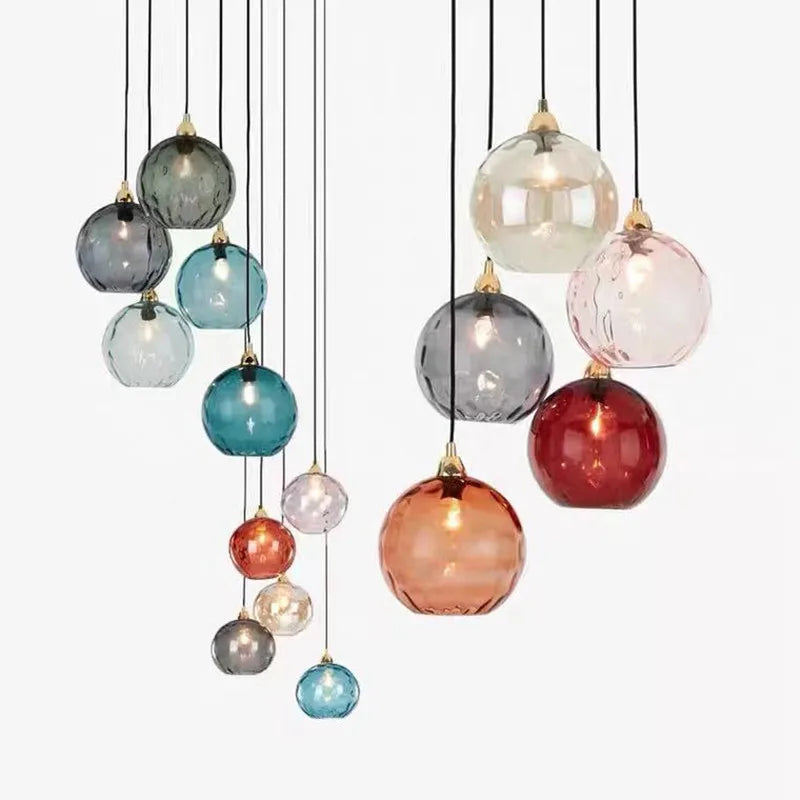 Stilvolle Glashängelampe Pendelleuchte für Esszimmer und Wohnzimmer - Transparentes Design, E27 Anschluss, 30 cm Höhe-5