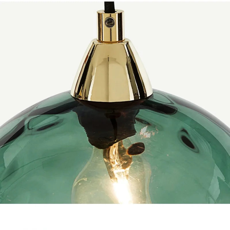 Stilvolle Glashängelampe Pendelleuchte für Esszimmer und Wohnzimmer - Transparentes Design, E27 Anschluss, 30 cm Höhe-4