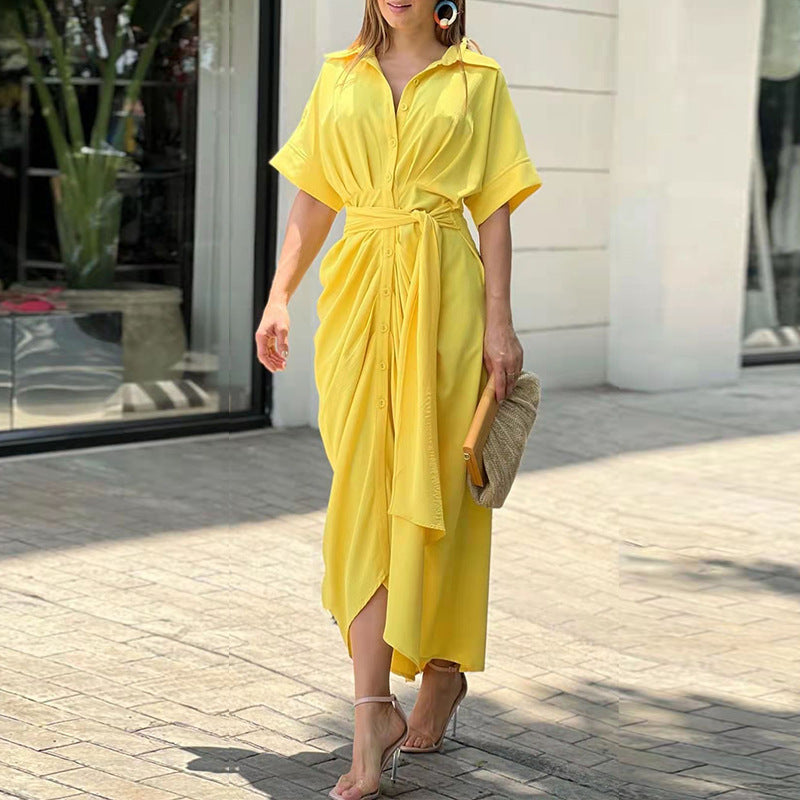 MAYA – Elegantes Maxikleid mit Schleife und Trägern