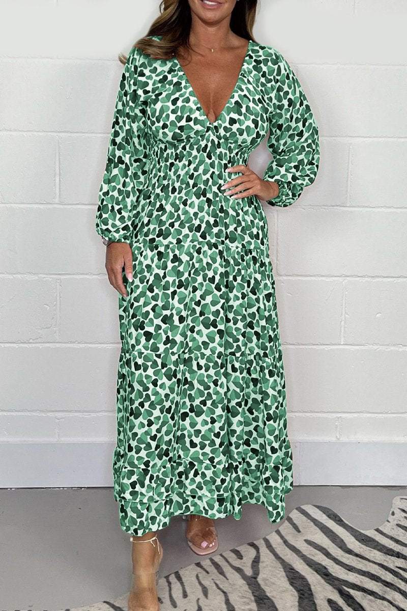 ELARA – Smocked Midi Kleid für Feminine Eleganz
