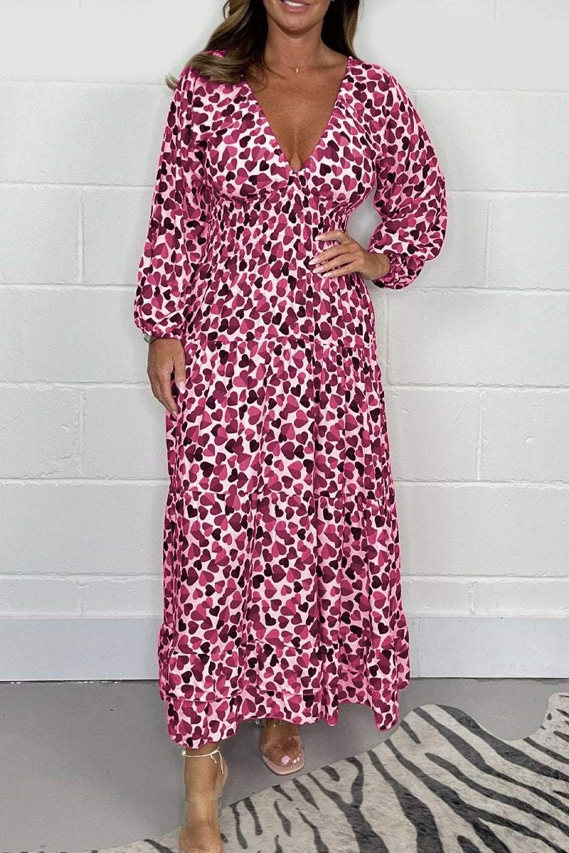 ELARA – Smocked Midi Kleid für Feminine Eleganz