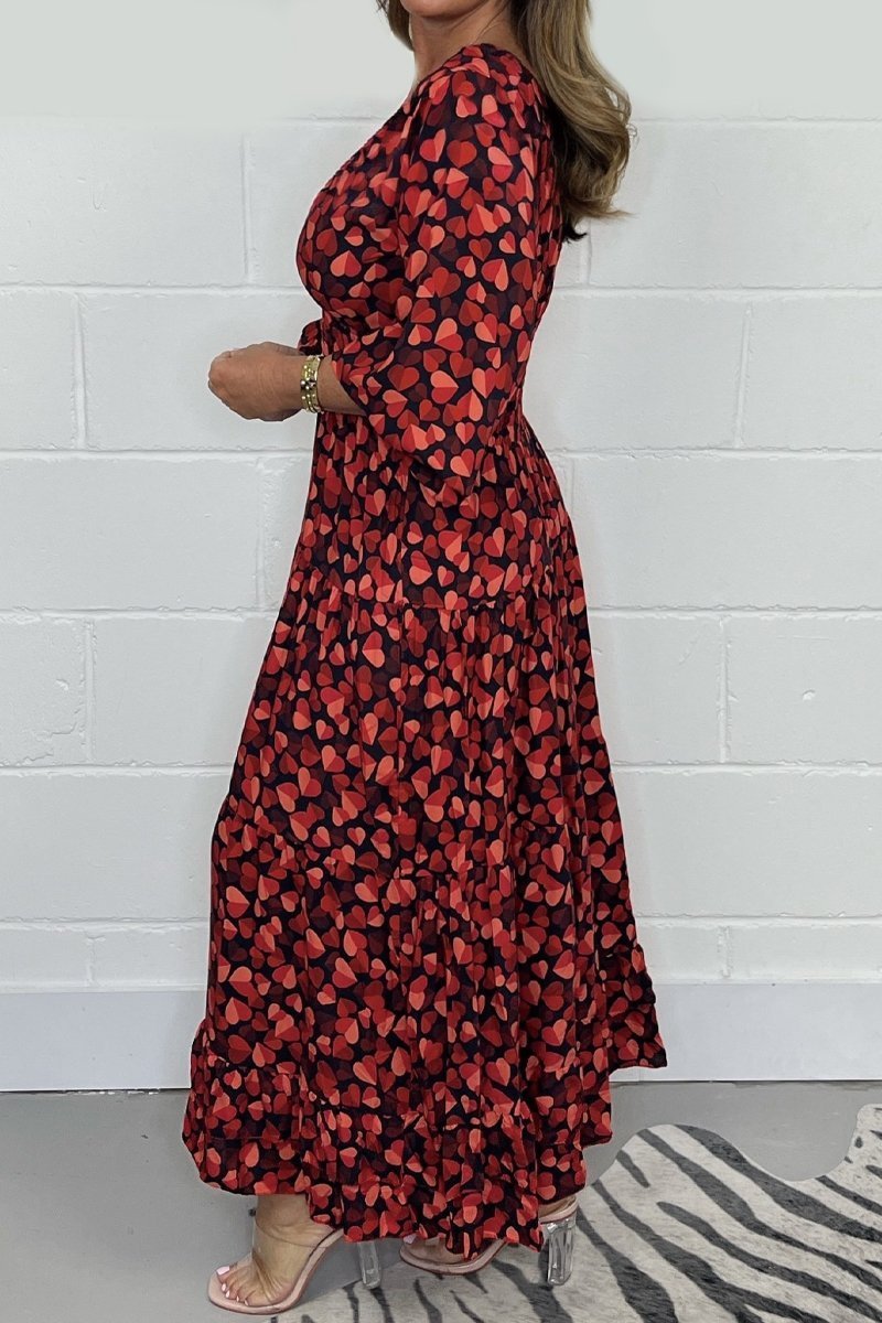 ELARA – Smocked Midi Kleid für Feminine Eleganz
