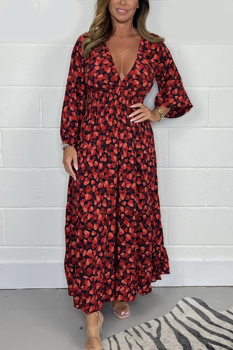 ELARA – Smocked Midi Kleid für Feminine Eleganz