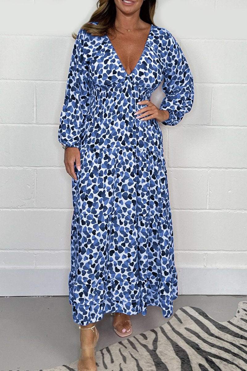 ELARA – Smocked Midi Kleid für Feminine Eleganz