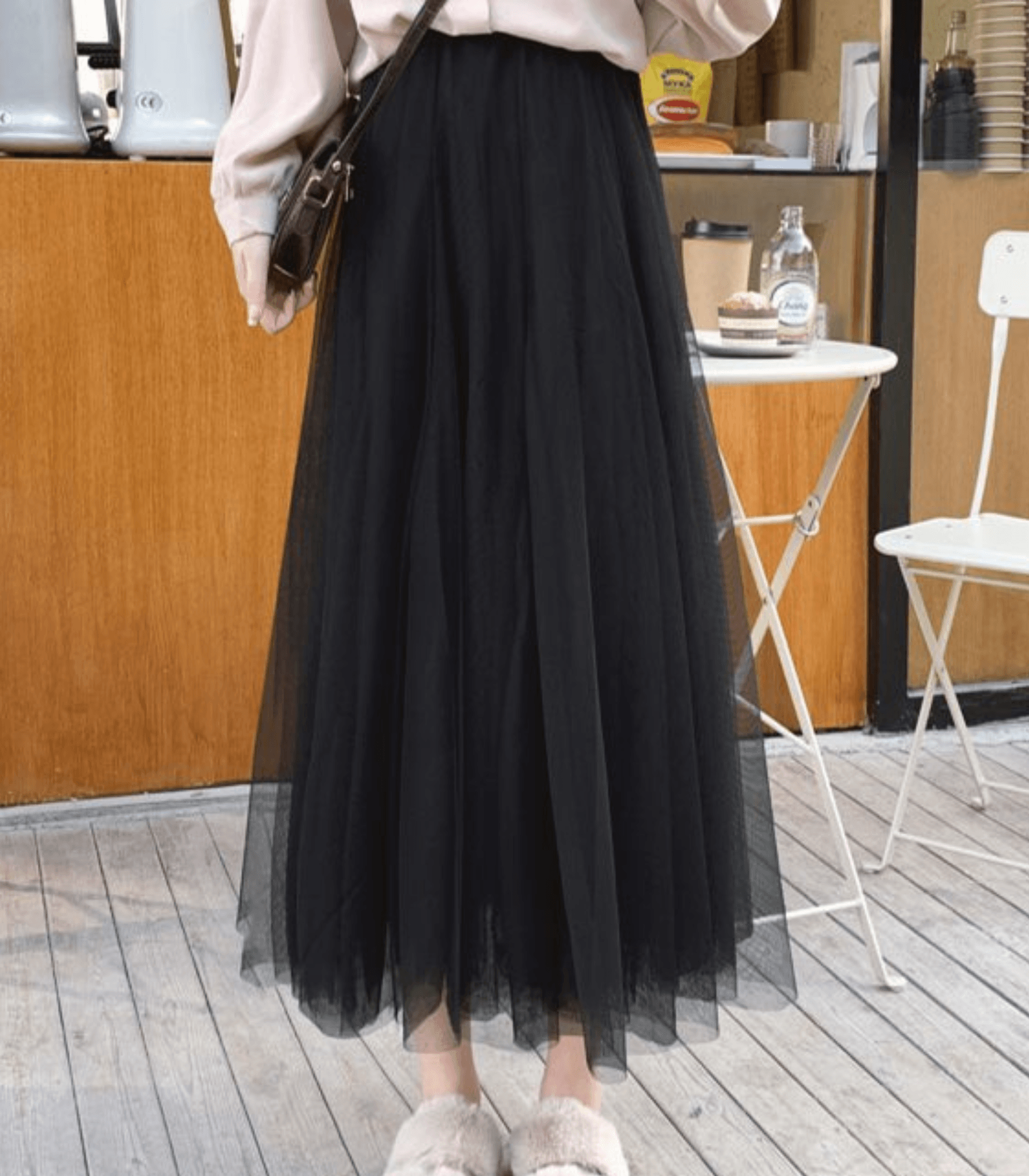 Damenrock Knöchellang Hohe Taille Eleganter Schnitt Atmungsaktives Material-1