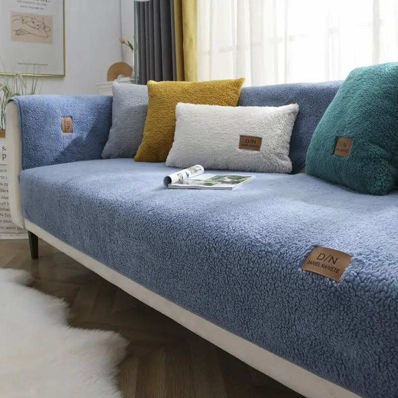 Variant image for Wasserdichte Sherpa-Fleece-Sofaabdeckung mit Rutschfester Unterseite - Dicke und Pflegeleichte Couchdecke in Verschiedenen Größen-18