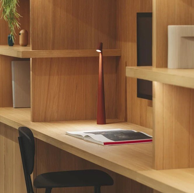 Drahtlose LED Tischlampe Dimmbar mit Touch-Funktion - Minimalistische Akku Tischleuchte aus Aluminium-4