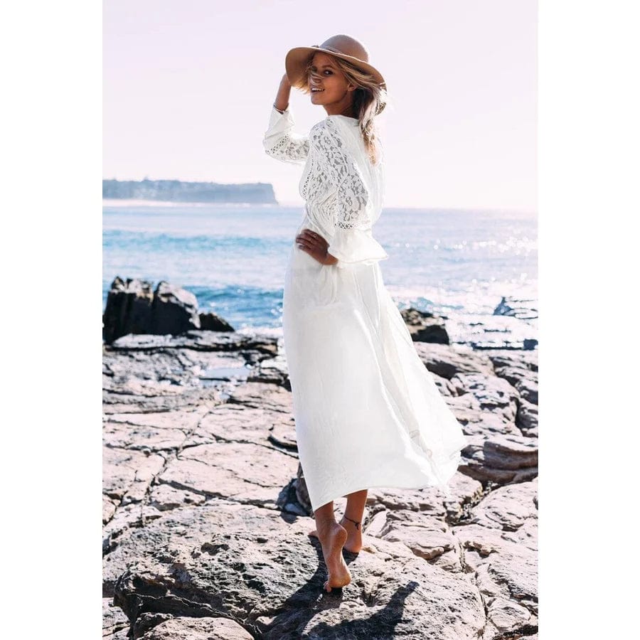 RADIANT GLOW – Elegantes Maxi Kleid aus Fließendem Stoff