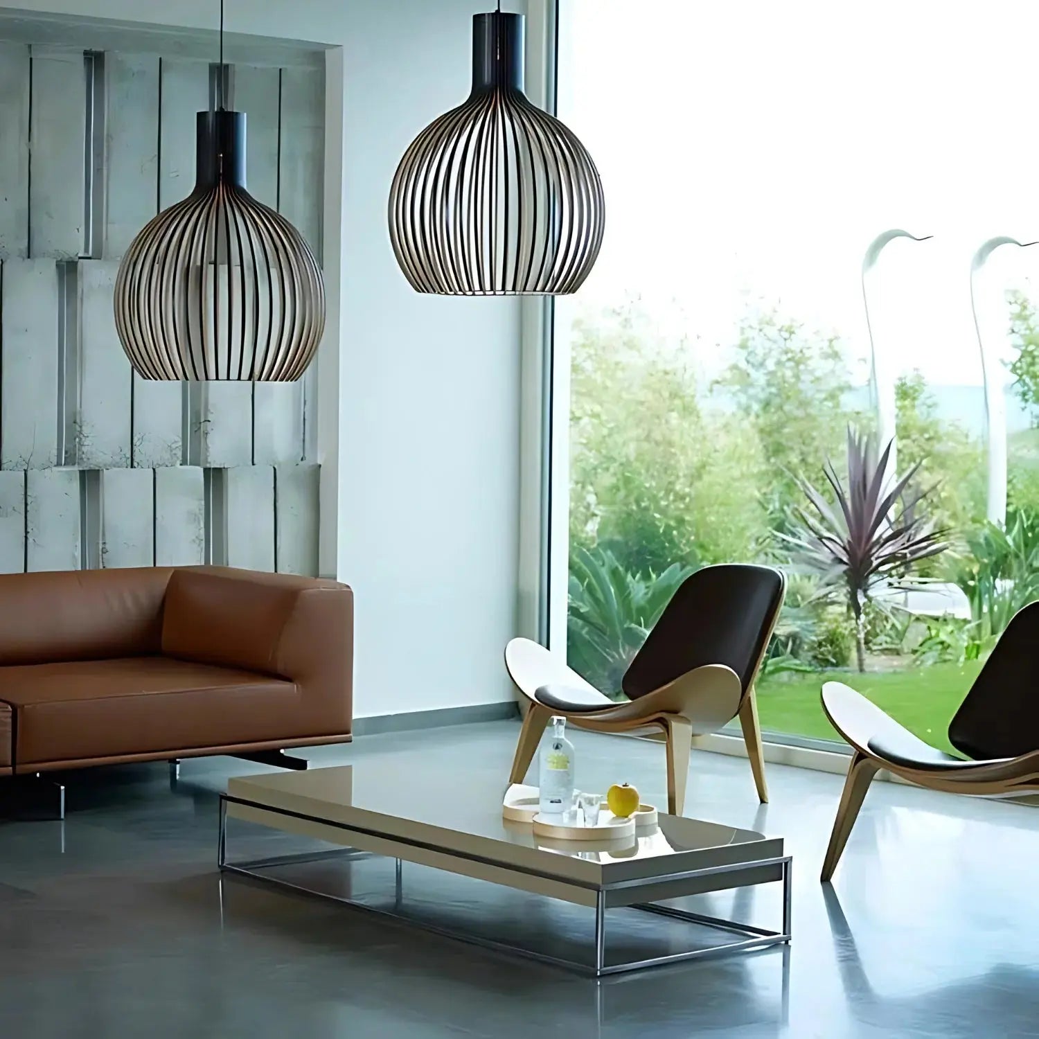 Dänische Hängelampe aus Holz mit Einstellbarem Kabel - Skandinavische Pendelleuchte für Esstisch und Wohnzimmer-6