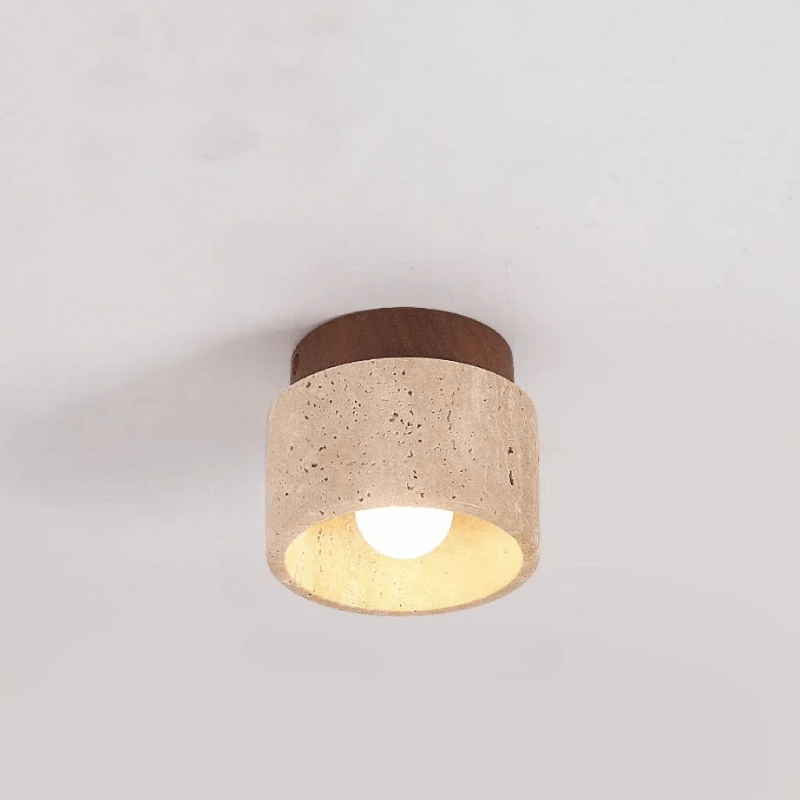Variant image for Elegante LED Deckenlampe aus Travertin für Treppenhaus - Warmweiß, 24W, Modernes Design, Einfache Installation-7