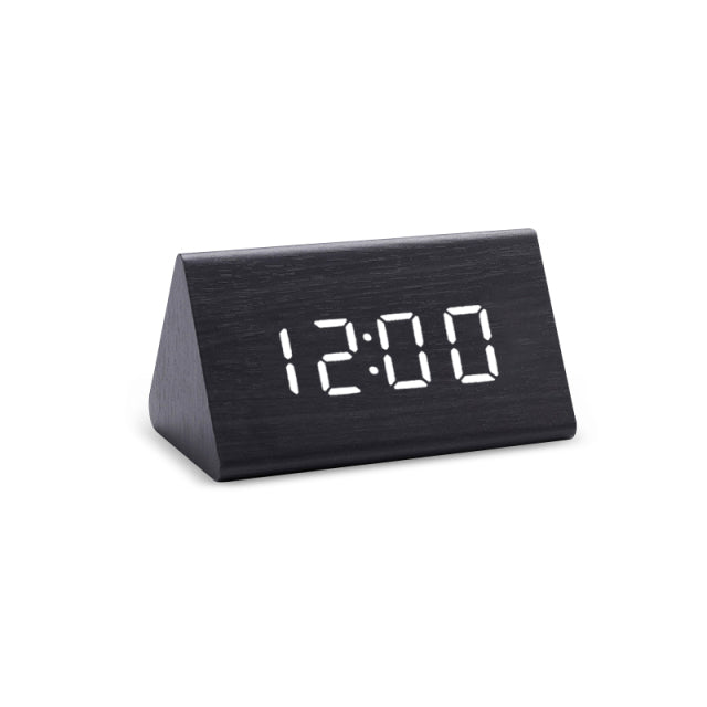 Moderner Holz-Funkwecker Digital mit LED-Anzeige - Minimalistisches Design, Temperaturanzeige, zwei Größen verfügbar-5