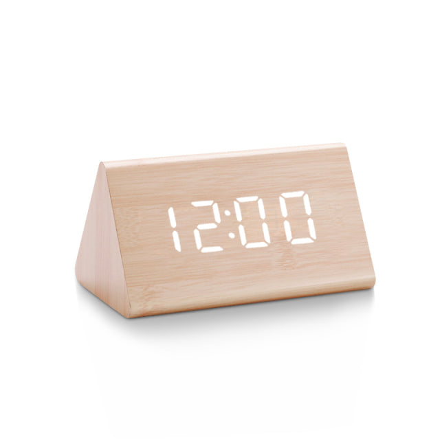 Variant image for Moderner Holz-Funkwecker Digital mit LED-Anzeige - Minimalistisches Design, Temperaturanzeige, zwei Größen verfügbar-6