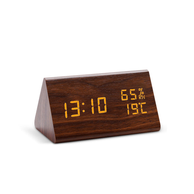 Variant image for Moderner Holz-Funkwecker Digital mit LED-Anzeige - Minimalistisches Design, Temperaturanzeige, zwei Größen verfügbar-2