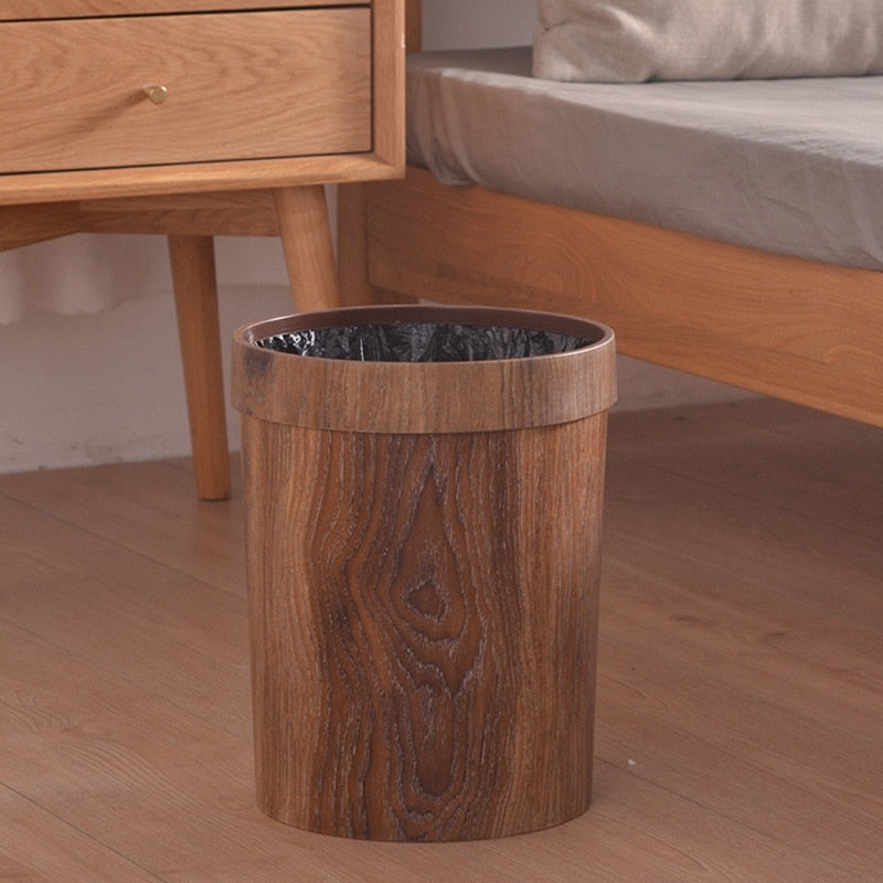 Minimalistischer Holzmüllbehälter 8L - Vielseitiger Mülleimer für Küche, Bad und Büro, 22x29cm, Langlebig und Elegant-5