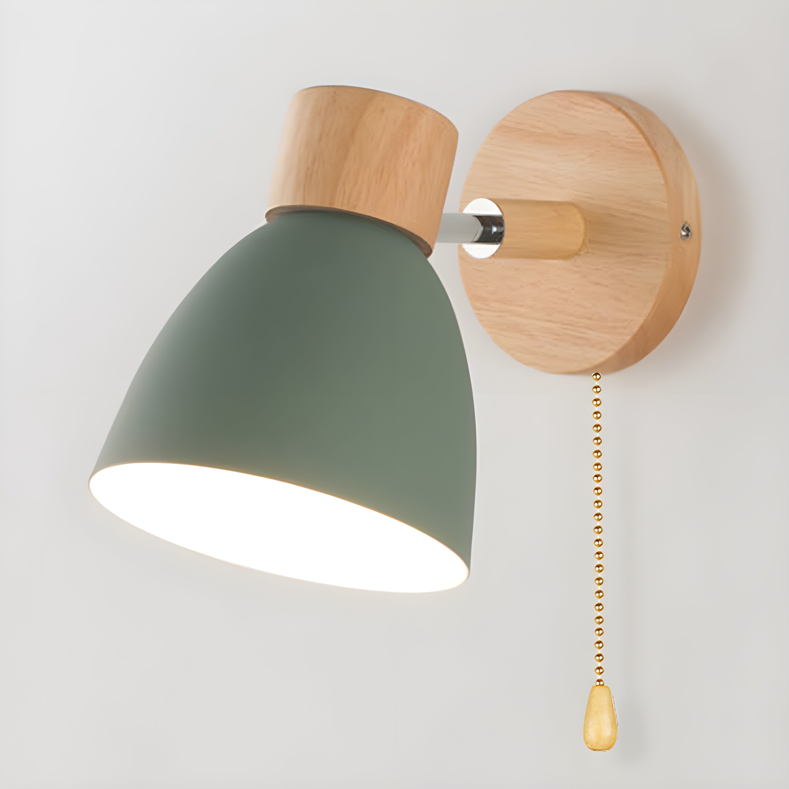Variant image for Nordische Wandlampe aus Holz mit Schalter - LED Wandleuchte für gemütliche Innenräume, verstellbarer Lenkkopf, kompakte Größe-8