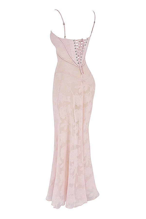 ELEGANT CHIC MAXIKLEID – Elegantes Kleid mit V-Ausschnitt und Flügelärmeln