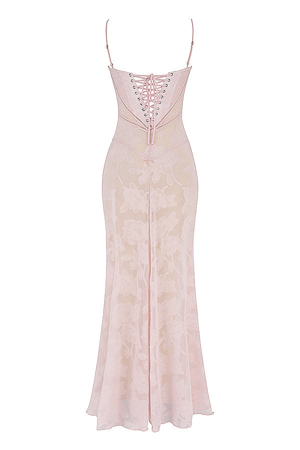 ELEGANT CHIC MAXIKLEID – Elegantes Kleid mit V-Ausschnitt und Flügelärmeln