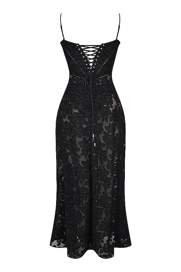 ELEGANT CHIC MAXIKLEID – Elegantes Kleid mit V-Ausschnitt und Flügelärmeln