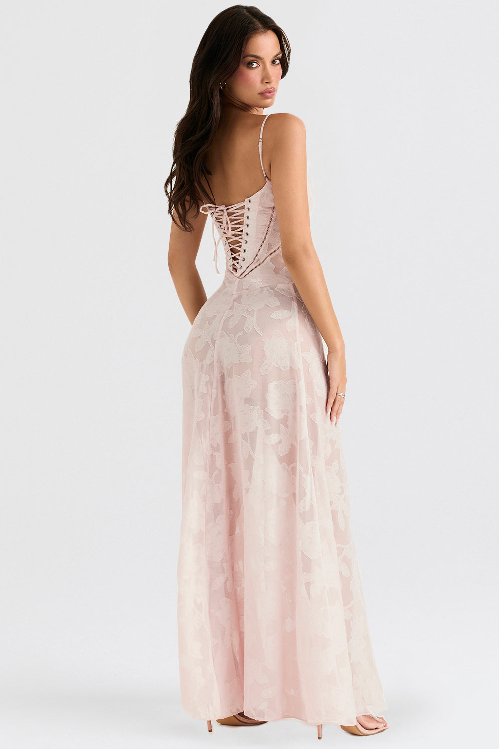 ELEGANT CHIC MAXIKLEID – Elegantes Kleid mit V-Ausschnitt und Flügelärmeln
